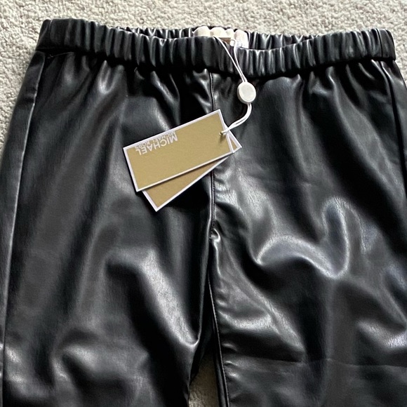 MICHAEL Michael Kors mid-rise faux leather leggings - Picture 3 of 4